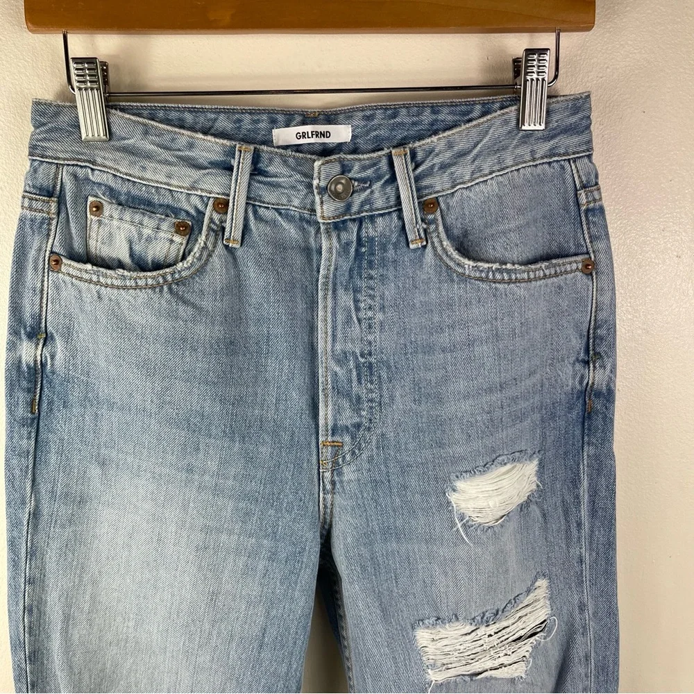 GRLFRND Mica Distressed Relaxed Tappered‎ Jeans NEW Women's Size 26 To the Limit